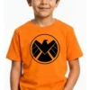 Camiseta Laranja Infantil Unissex Shield mlc