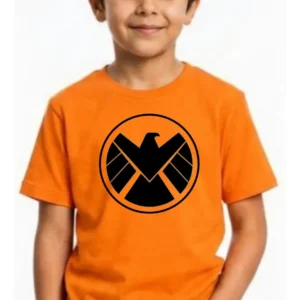 1 Camiseta Laranja Infantil Unissex Shield mlc