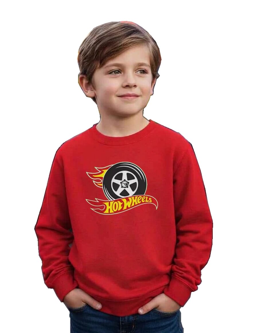 Moletom Vermelho Infantil Unissex Hot Wheels mlc
