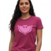 Camiseta Rosa Baby Look Feminina Corujita Pj Masks Desenho mlc