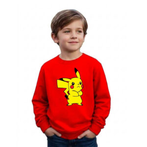 1 Moletom Pikachu Pokémon Infantil ( Vermelho )