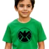 Camiseta Verde Infantil Unissex Shield mlc
