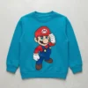 Moletom Algodão Flanelado Blue Infantil Super Mario Bros Hd mlr