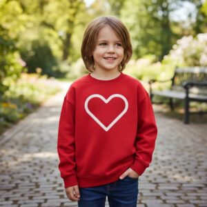 1 Moletom Lucas Neto Av. Vermelho Coração ( Infantil ) mlr