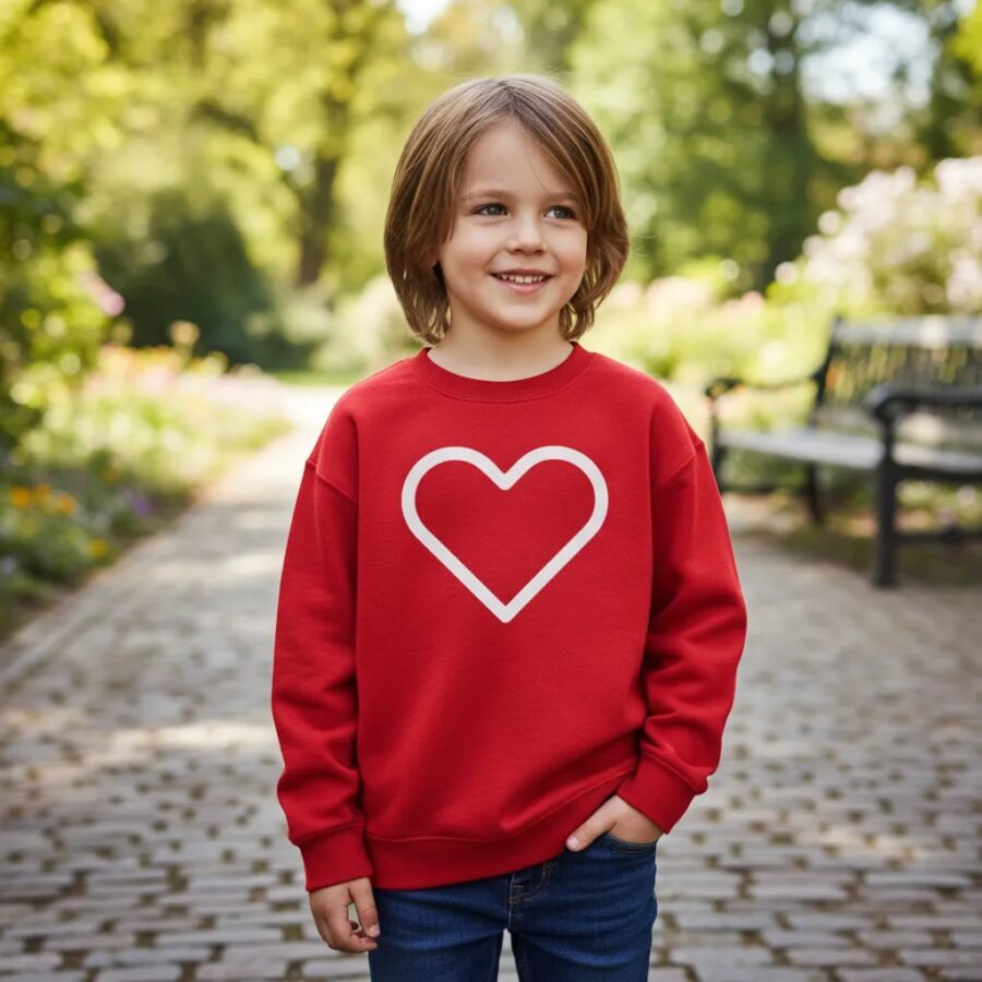 Moletom Lucas Neto Av. Vermelho Coração ( Infantil ) mlr