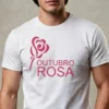 Camiseta Branca Tradicional Adulto Unissex Outubro Rosa mlc