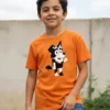 Camiseta Laranja Manga Curta Infantil Bluey Mackenzie mlc