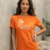Camiseta Laranja Baby Look Feminina Outubro Rosa spe
