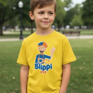 1 Camiseta Amarela Infantil Blippi mlc