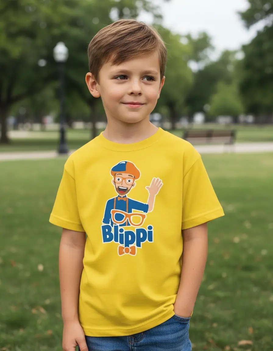 Camiseta Amarela Infantil Blippi mlc