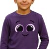 Camiseta Roxa Manga Longa Infantil Unissex Bolofofos mlr