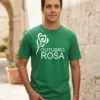 Camiseta Verde Tradicional Adulto Unissex Outubro Rosa mlc