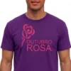 Camiseta Roxa Tradicional Adulto Unissex Outubro Rosa mlc