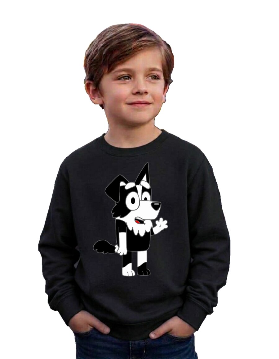 1 Moletom Bluey Mackenzie Infantil ( Preta )