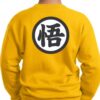 1 Moletom Amarelo Algodão Flanelado Infantil Dragon Ball Goku Silk Screen mlc