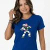 Camiseta Azul Mang Curt Baby Look Branca Buzz Lightyear Toy Story mlc