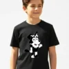 Camiseta Preta Manga Curta Infantil Bluey Mackenzie mlc