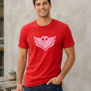 1 Camiseta Adulto Masculino Corujita Pj Masks mlc