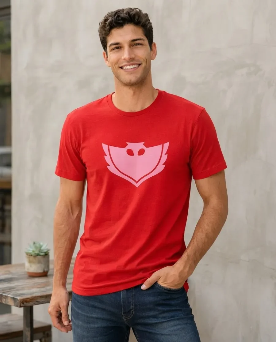 Camiseta Adulto Masculino Corujita Pj Masks mlc