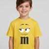 1 Camiseta Amarela M&m Infantil Mod. 3 mlr