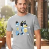 Camiseta Cinza Bluey ( Adulto Tradicional ) mlc