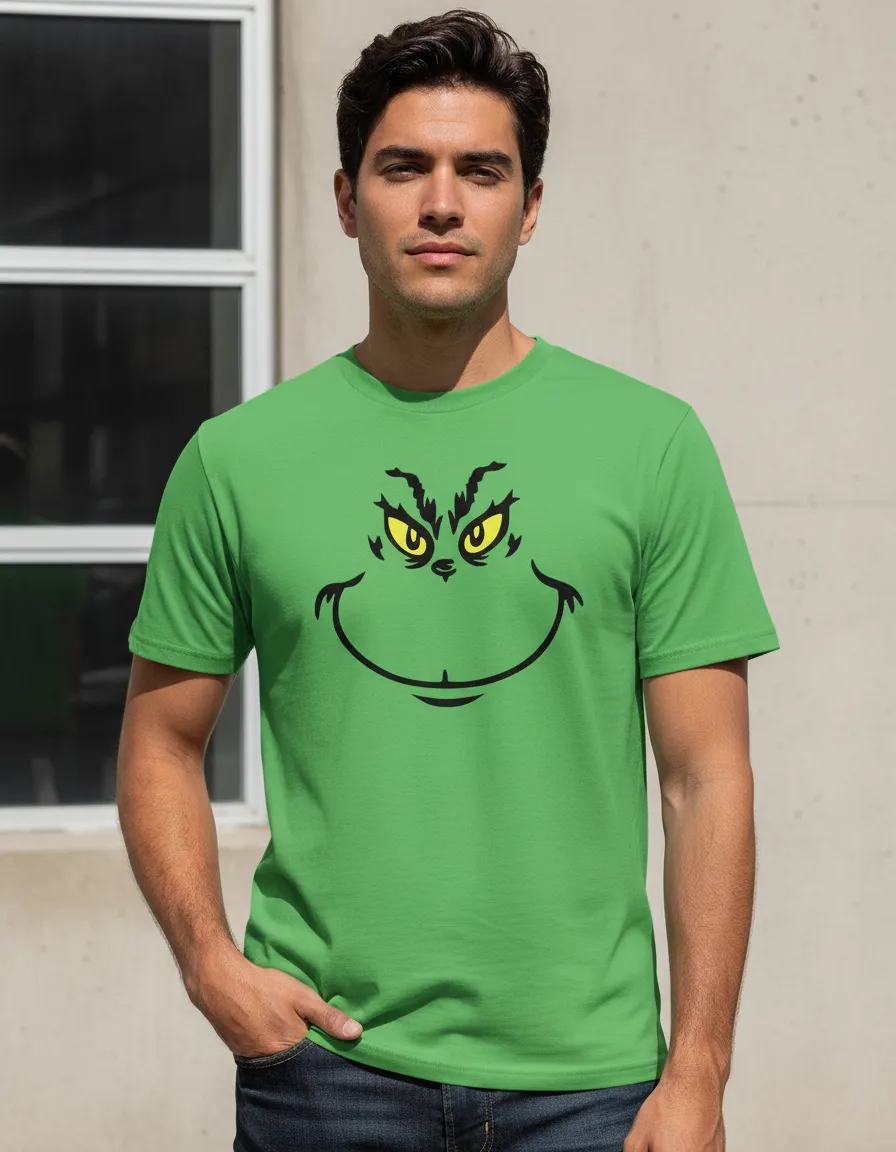 10 Camiseta Verde Grinch ( Adulto Tradicional ) Mod. 1 mlca