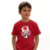 Camiseta Vermelha Toad Mario Bros Infantil mlc