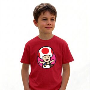 11 Camiseta Vermelha Toad Mario Bros Infantil mlc