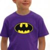 Camiseta Roxa Infantil Batman Heroi mlr
