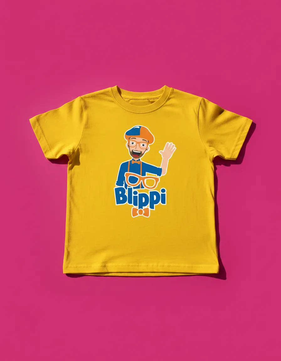 Camiseta Amarela Infantil Blippi mlc