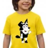 Camiseta Amarela Manga Curta Infantil Bluey Mackenzie mlc
