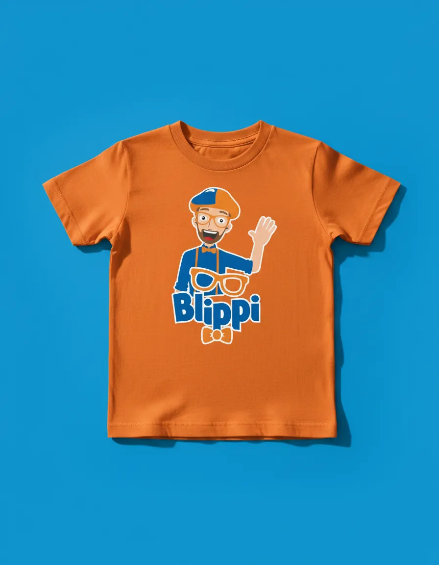 Camiseta Laranja Infantil Blippi mlc