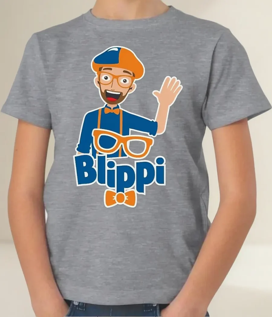 Camiseta Cinza Infantil Blippi mlr