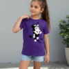 Camiseta Roxa Manga Curta Infantil Bluey Mackenzie mlc