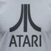 2 Camiseta Malha Pv Adulto Cinza Silk Screen Atari mlc