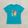 Camiseta Azul Turquesa Bluey Personagem Chilli Mãe Presente mlr