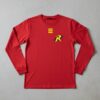 Camiseta Vermelha Manga Longa Baby Look Feminina Robin Dc Comics mlr