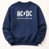 2 Blusa Moletom Infantil Ac/dc Back In Black Azul mlc