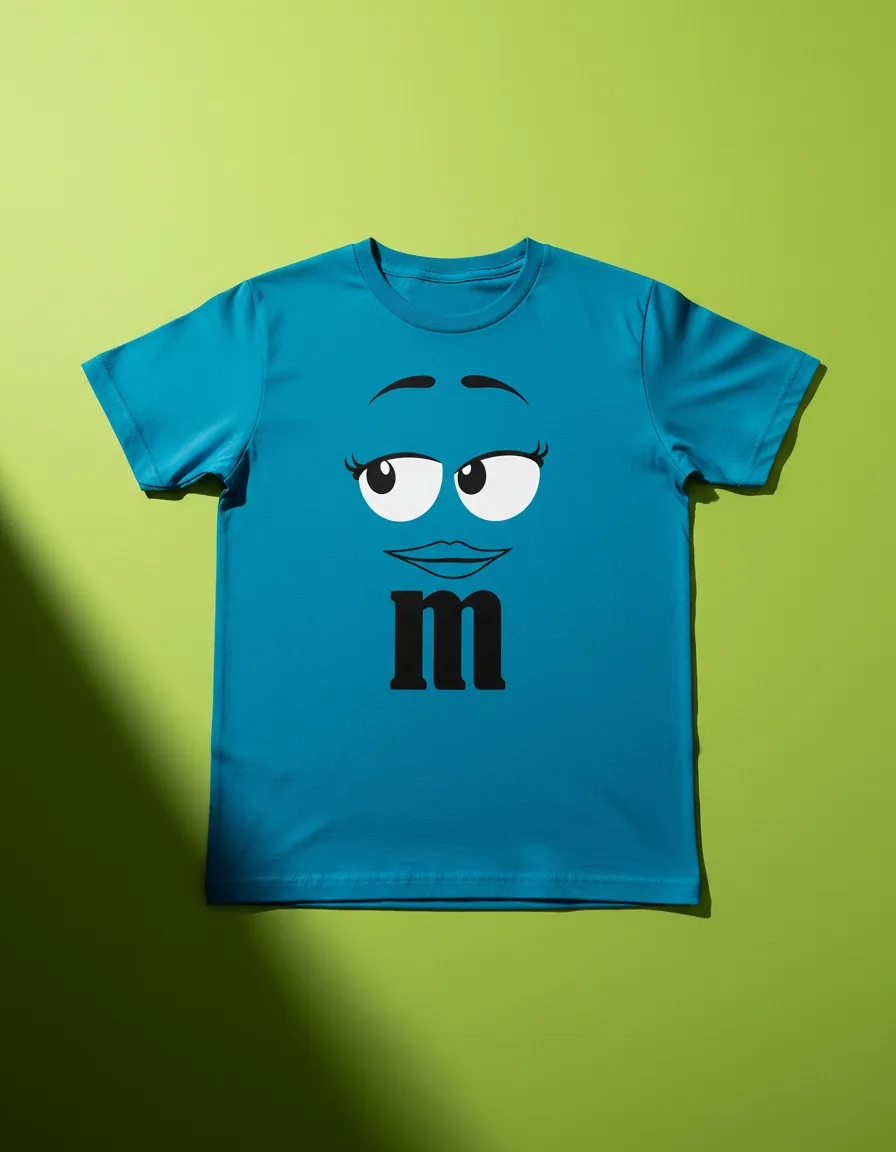 2 Camiseta Azul-turquesa Infantil Unissex m&m mod 3 spe