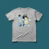 Camiseta Cinza Bluey ( Adulto Tradicional ) mlc