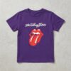 2 Camiseta Roxa Infantil Unissex Rolling Stones Logo Banda Rock mlc