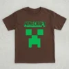 Camiseta Marrom Infantil Minecraft Creeper mlc