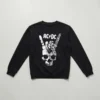 Moletom Preto Flanelado Verde Infantil Ac/dc Highway To Hell mlr