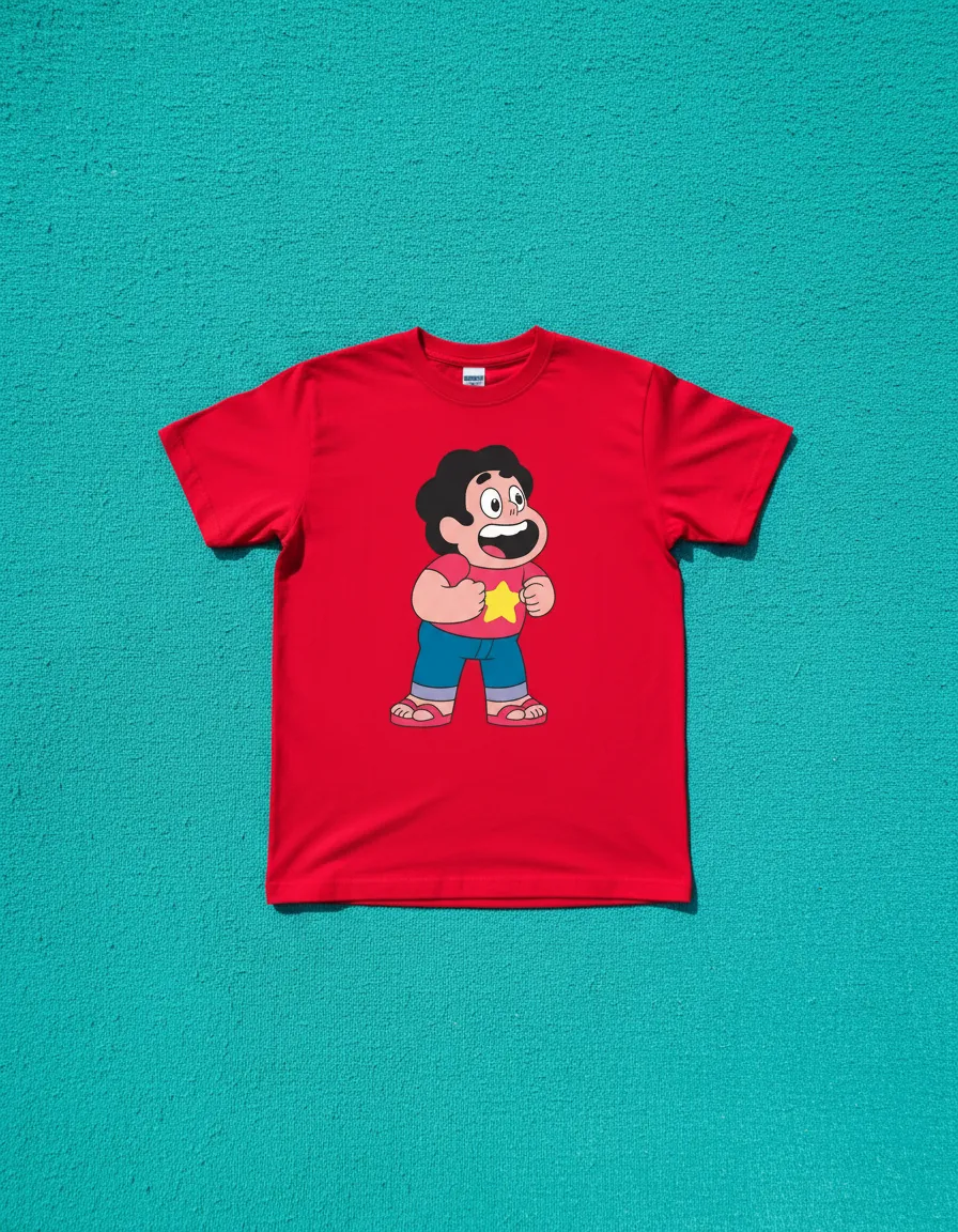 Camiseta Vermelha Steven Universo ( Infantil ) mlc