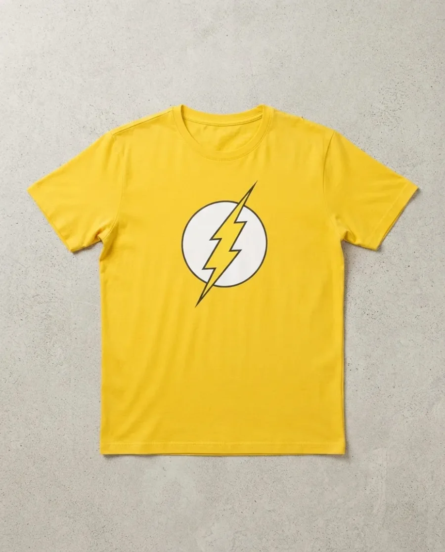 Camiseta Amarela Adulto Flash mlr