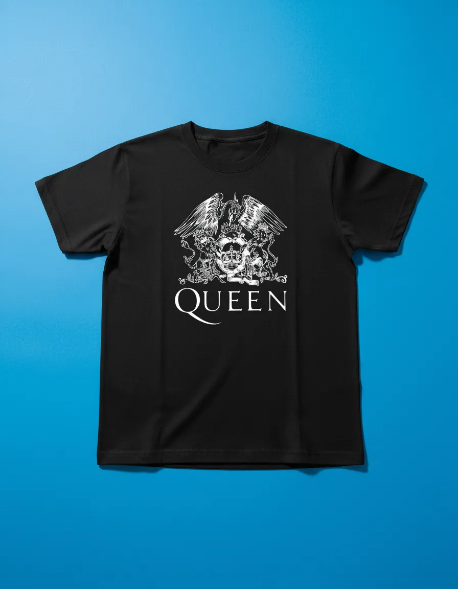 Camiseta Preta Queen ( Infantil ) mlc