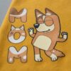 Camiseta Laranja Baby Look Feminina Bluey Mãe mlr