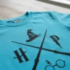 2 Camiseta Azul-turquesa Infantil Unissex Harry Potter mlc