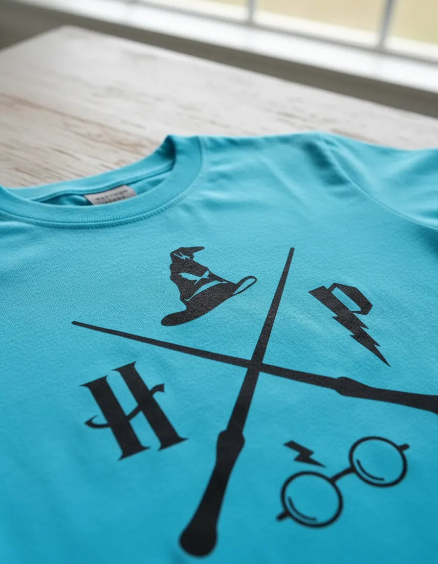 2 Camiseta Azul-turquesa Infantil Unissex Harry Potter mlc