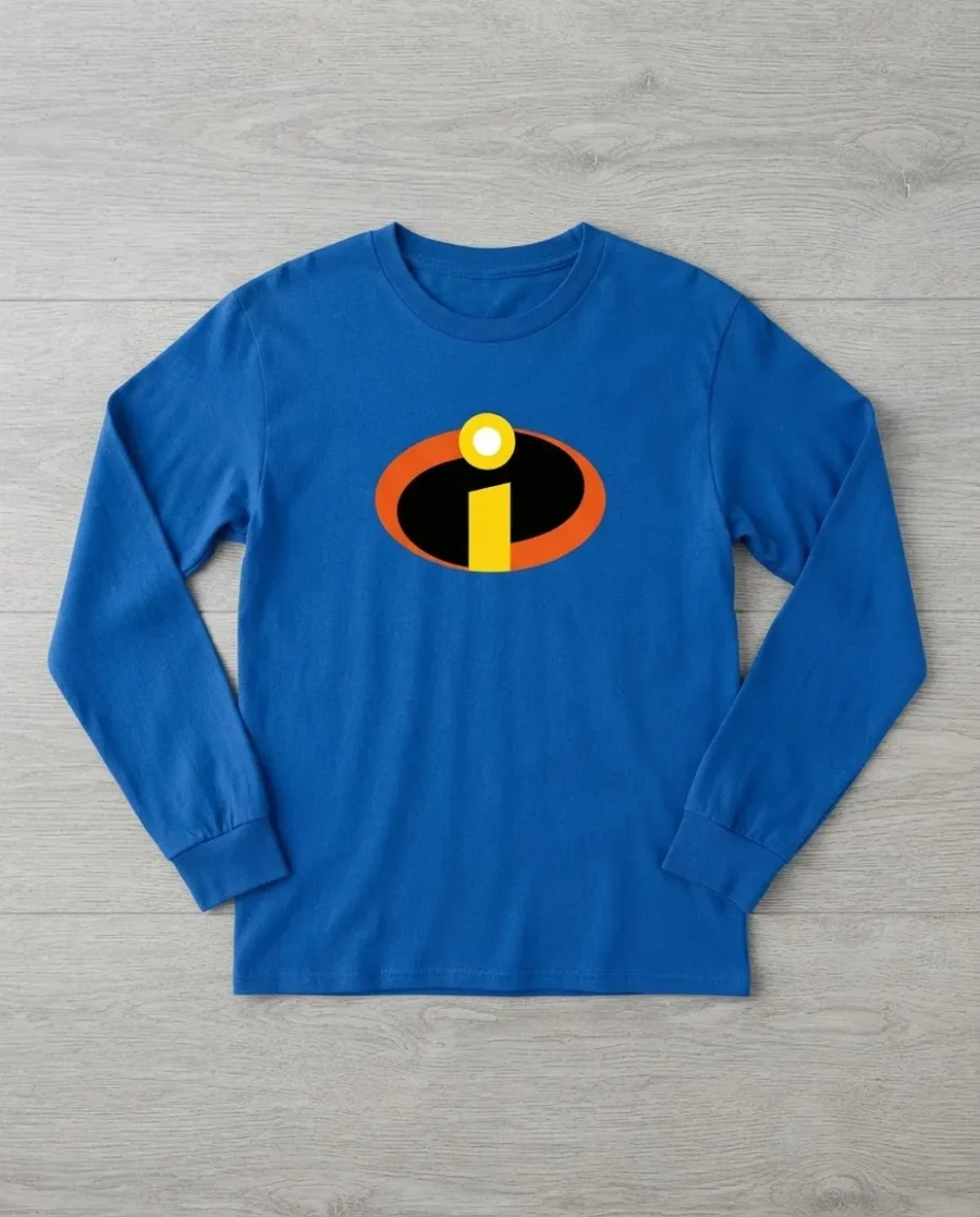 Camiseta Azul Ls Infantil Os Incríveis mlc